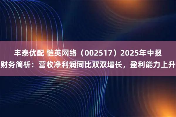 丰泰优配 恺英网络（002517）2025年中报财务简析：营收净利润同比双双增长，盈利能力上升