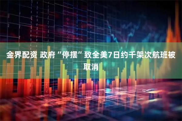 金界配资 政府“停摆”致全美7日约千架次航班被取消